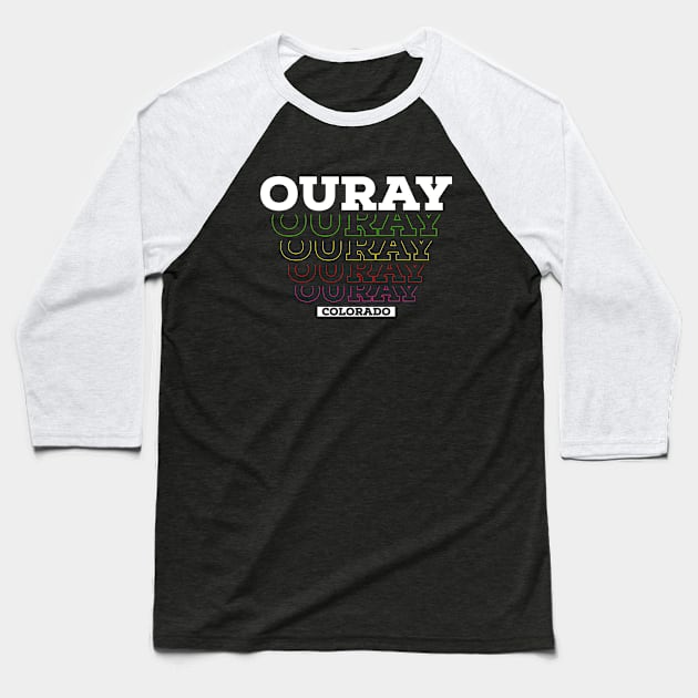 I Love Ouray Colorado USA Vintage Baseball T-Shirt by Zen Cosmos Official